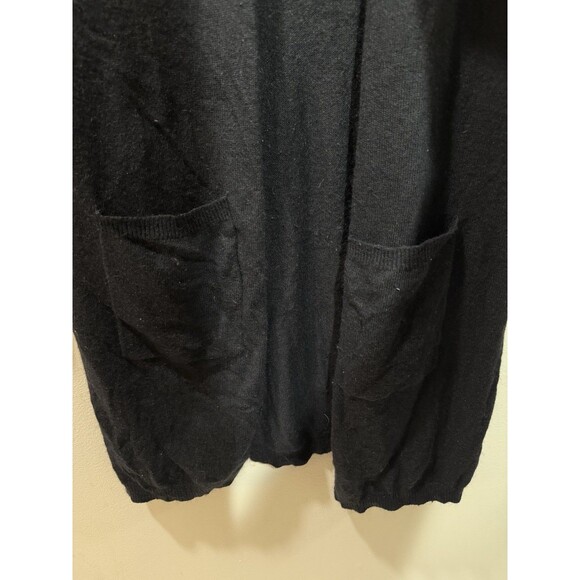BCBG Max Azria Sweater Cardigan Angora Wool Blend Black Long Size Small - Picture 4 of 6